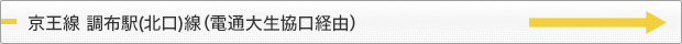 京王線 調布駅（北口）線（国領駅経由、または電通大生協口経由）
