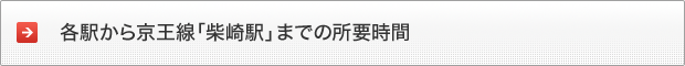 各駅から京王線「柴崎駅」までの所要時間